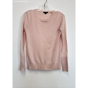 J.Crew Pink Womens Sweater Crew Neck Cotton Long Sleeve Top Shirt - Size XS
